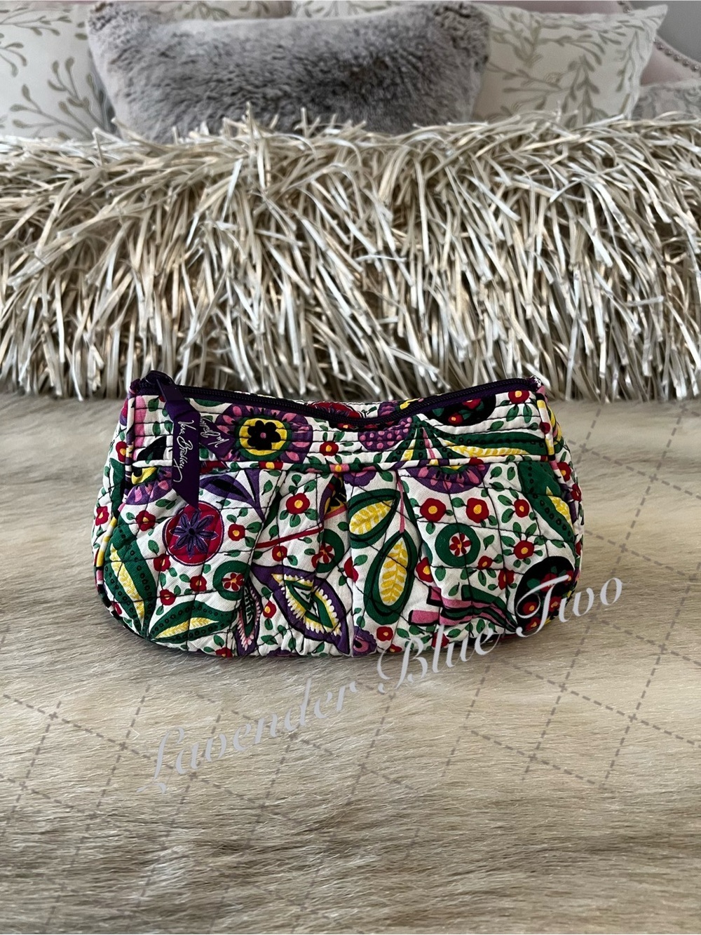 VERA BRADLEY Viva La Vera 2011 Frannie Petite Pouch Clutch Cosmetic Case Floral